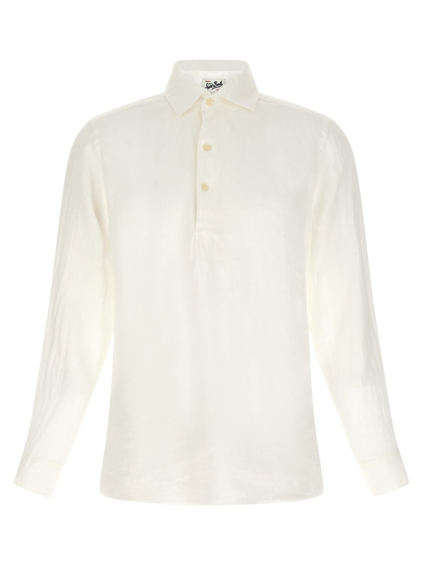 Polo Shirt by MC2 Saint Barth for men in linen white showcases a enviable silhouette, featuring a refined and for a enviable finish.