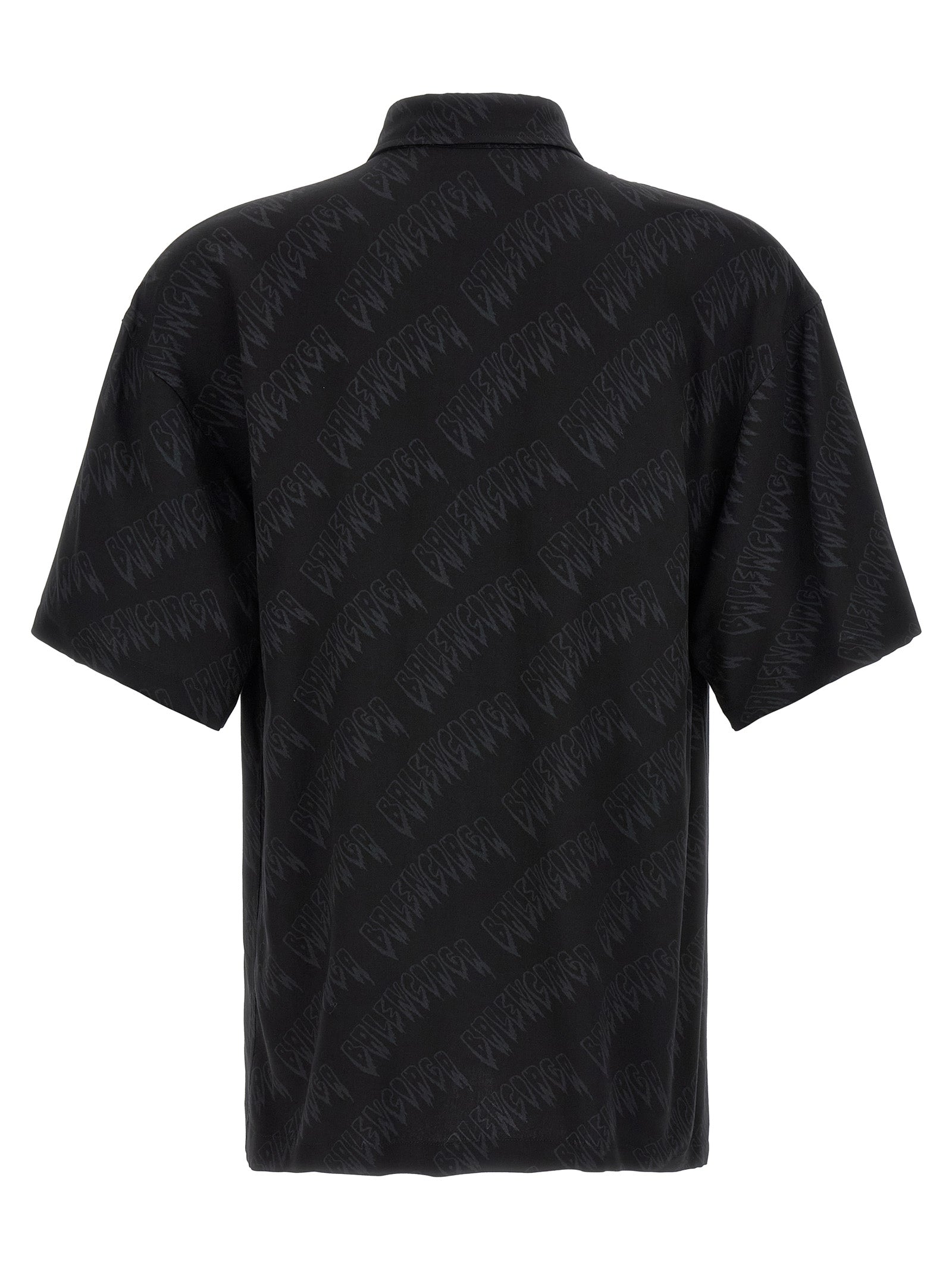 Blouse by Balenciaga for men in viscose black & print features an polished silhouette, showcasing a sophisticated and detail for a truly polished finish.