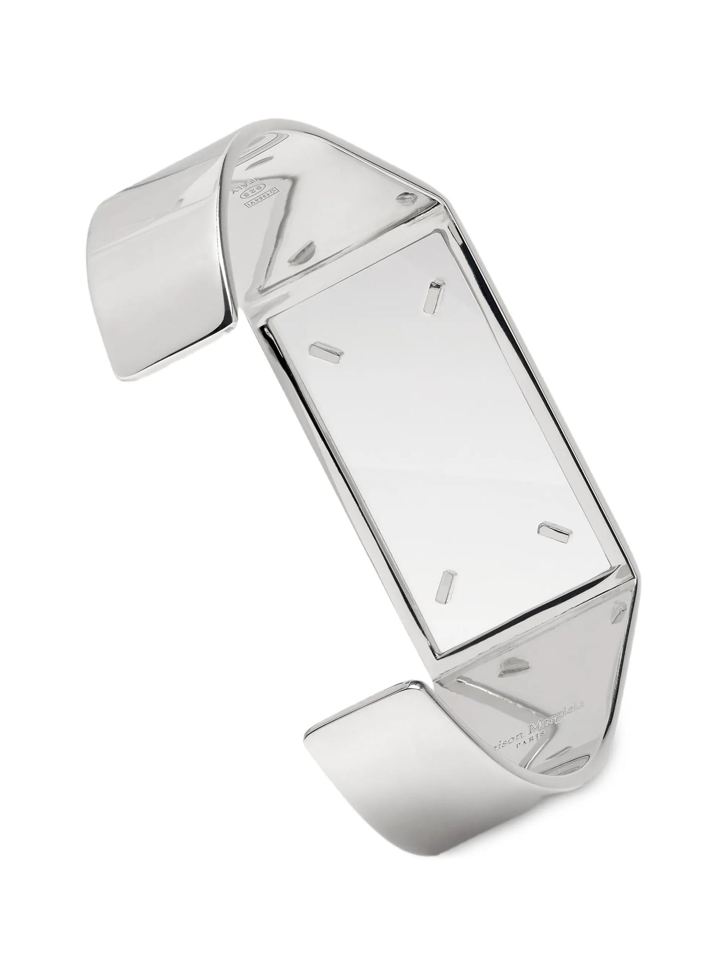 Bracelet by Maison Margiela for women in linen palladium & silver showcases a enchanting silhouette, artfully highlighting the and signature Four Stitches Women's Palladium Plexiglass & Brass Bracelet aesthetic in this enchanting piece.