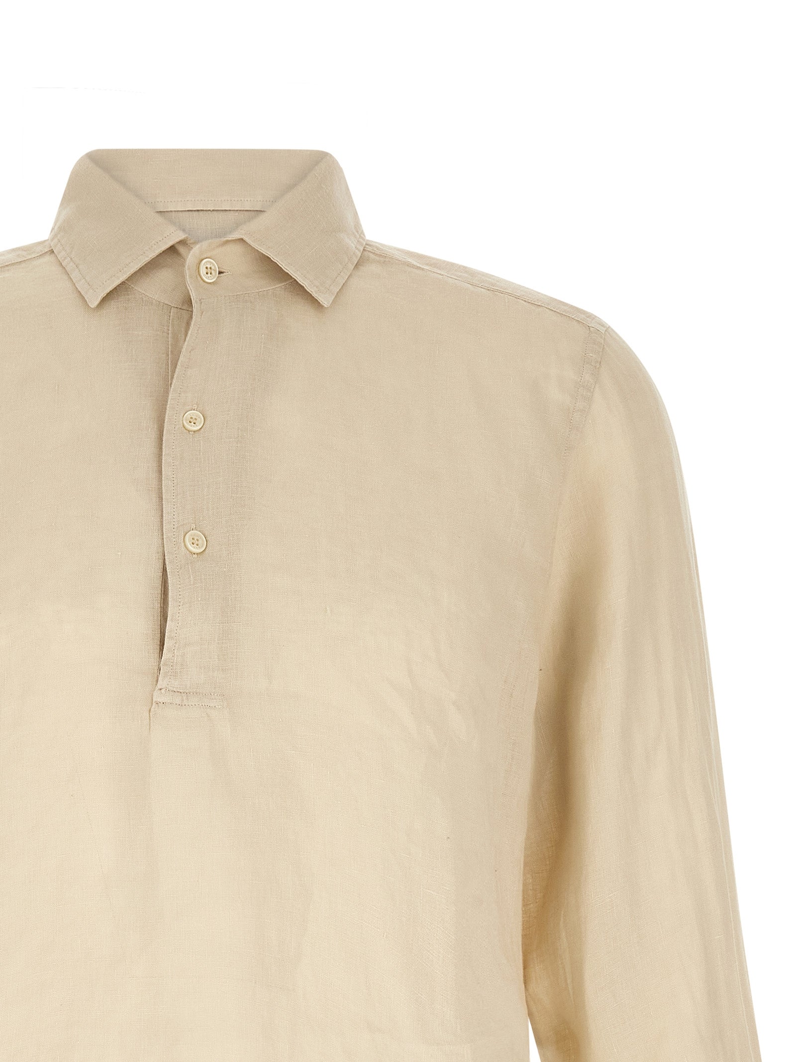 Polo Shirt by MC2 Saint Barth for men in linen beige features a eye catching silhouette, showcasing a refined and for a eye catching finish.