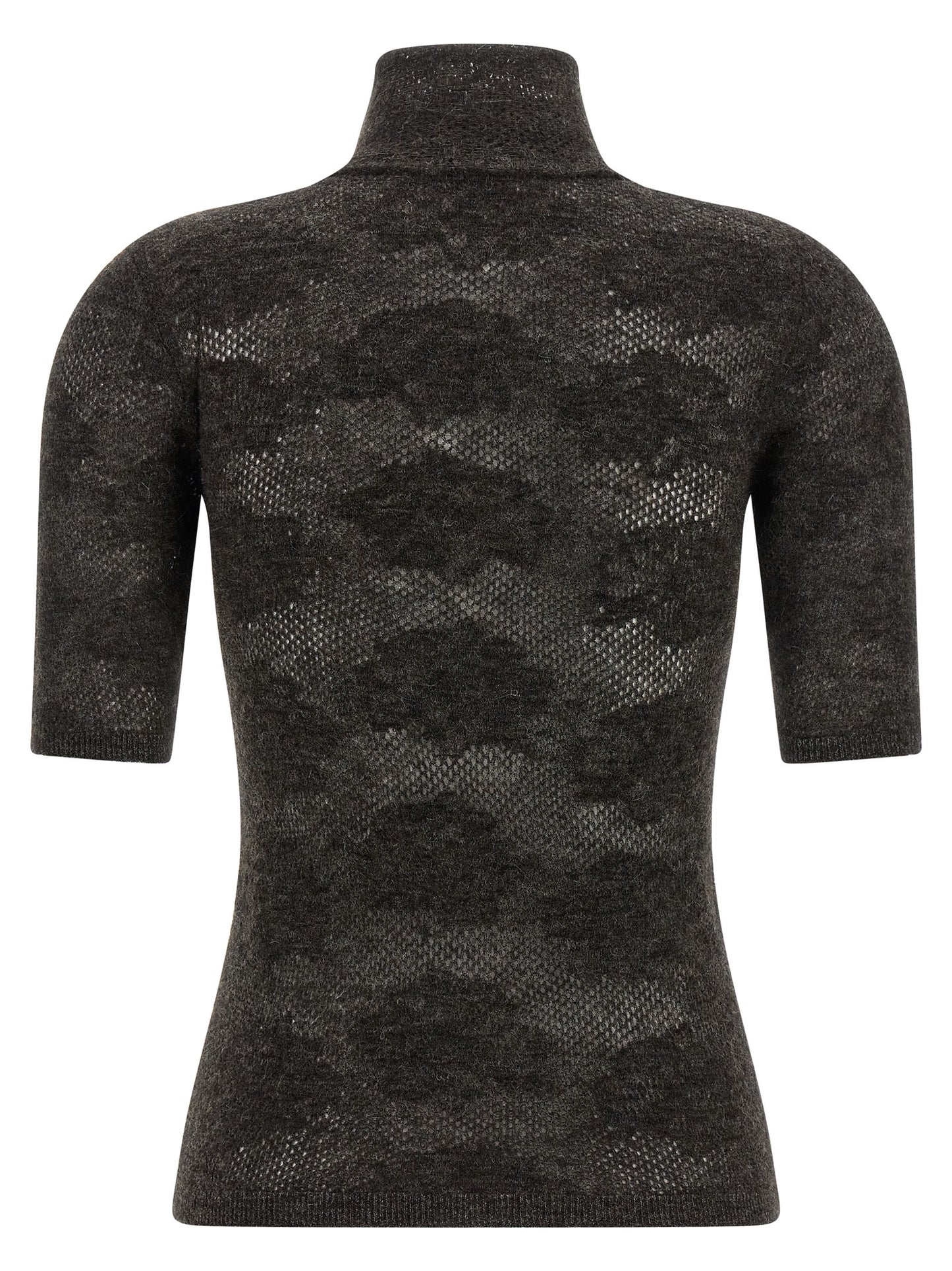 Cardigan by Brunello Cucinelli for women in plush alpaca wool & silk brown showcases a captivating silhouette, artfully detailed with a captivating and high-neck neckline for a truly sophisticated captivating look.