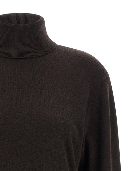 Cardigan by Brunello Cucinelli for women in cashmere brown presents a textural silhouette, artfully finished with a textural high-collar neckline and for a sophisticated, textural look.