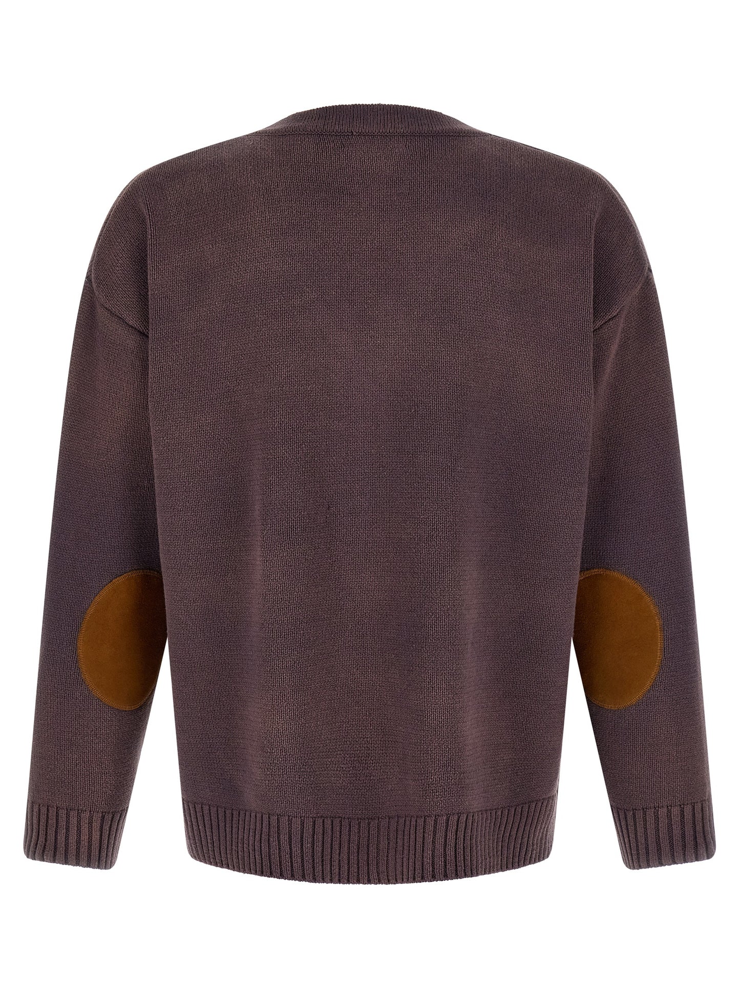 Cardigan by FOUND for men in horse leather & cotton brown, patterned & jacquard features a nuanced silhouette with a refined v-neck neckline and nuanced detailing for a sophisticated look.