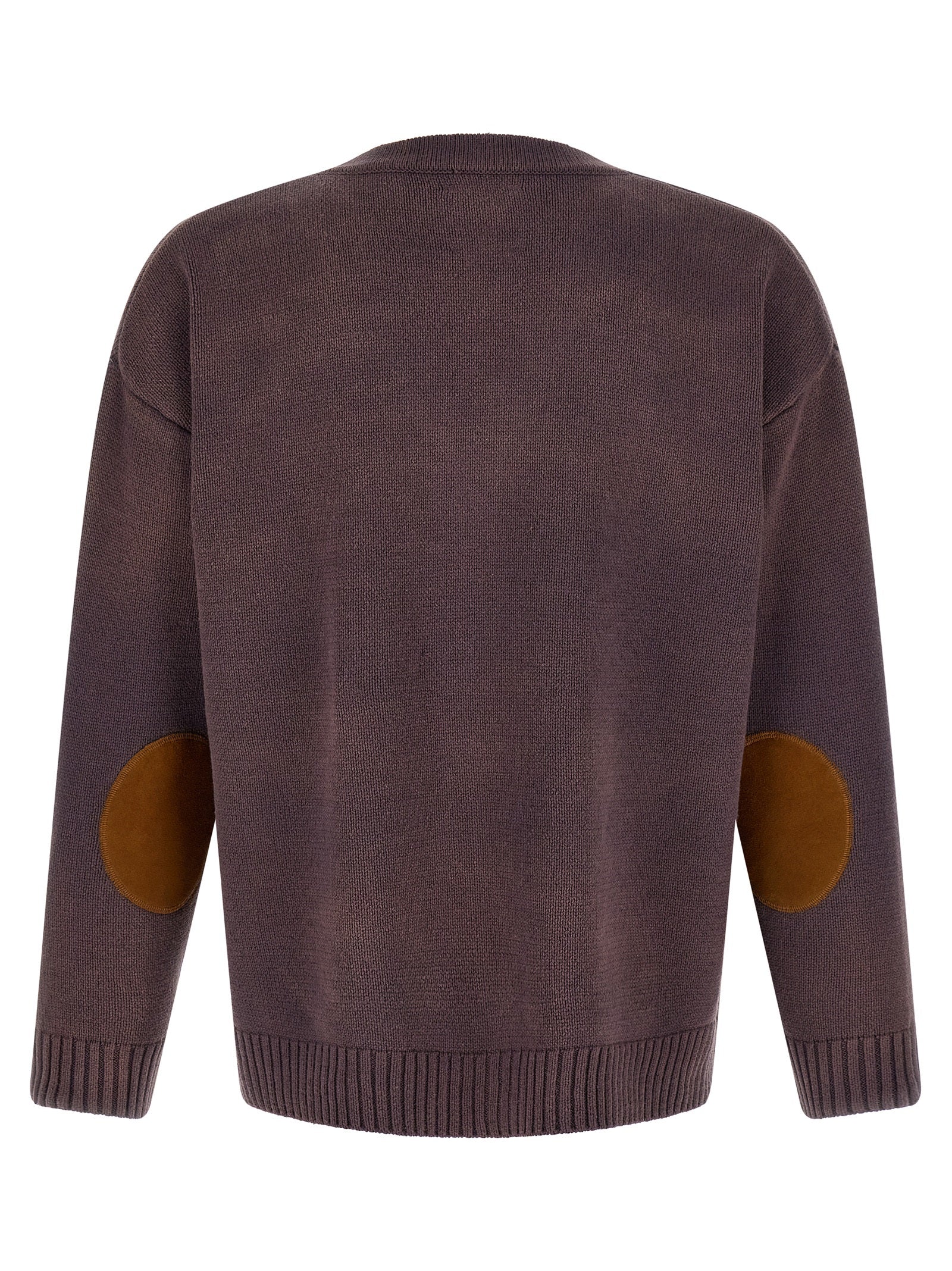 Cardigan by FOUND for men in horse leather & cotton brown, patterned & jacquard features a nuanced silhouette with a refined v-neck neckline and nuanced detailing for a sophisticated look.