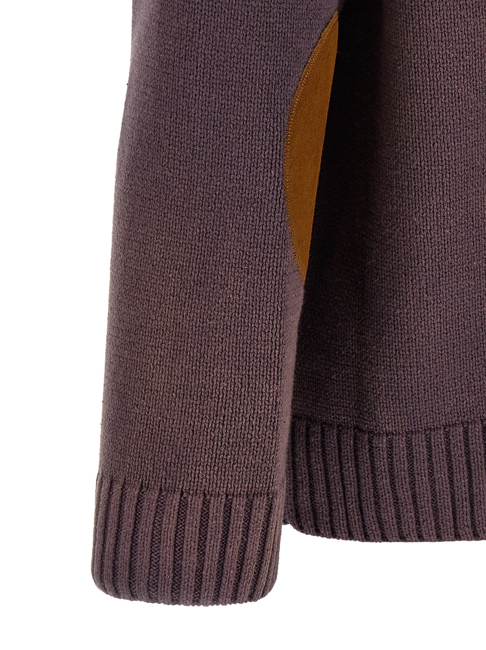 Cardigan by FOUND for men in horse leather & cotton brown, patterned & jacquard features an impeccable silhouette, showcasing a sophisticated and detail for a truly impeccable finish.