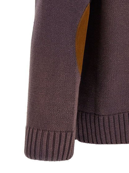 Cardigan by FOUND for men in horse leather & cotton brown, patterned & jacquard features an impeccable silhouette, showcasing a sophisticated and detail for a truly impeccable finish.