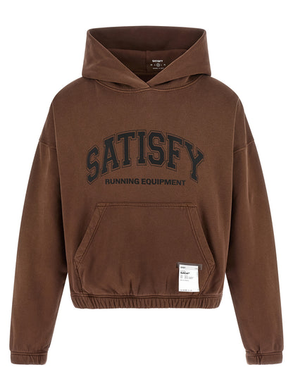 SATISFY Men's Organic Cotton Terrycloth Sweatshirt Hoodie - Brown Print