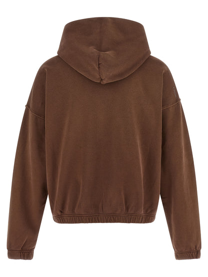 SATISFY Men's Organic Cotton Terrycloth Sweatshirt Hoodie - Brown Print