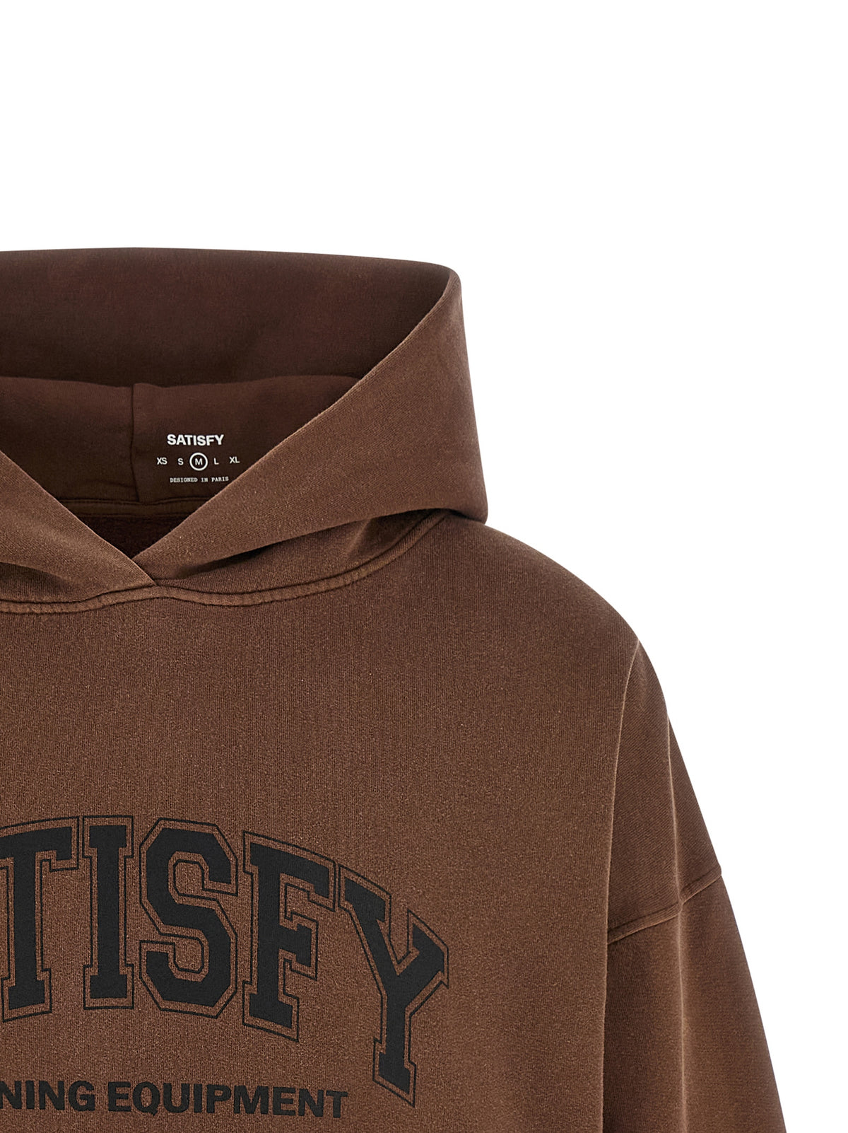 SATISFY Men's Organic Cotton Terrycloth Sweatshirt Hoodie - Brown Print