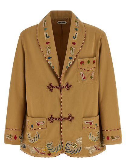 BODE Men's Cotton Blazer - Beige