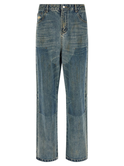 Jeans by FOUND for men in denim cotton blue features a refined silhouette with a refined straight-leg & wide, defined by a and a refined long for a refined finish.