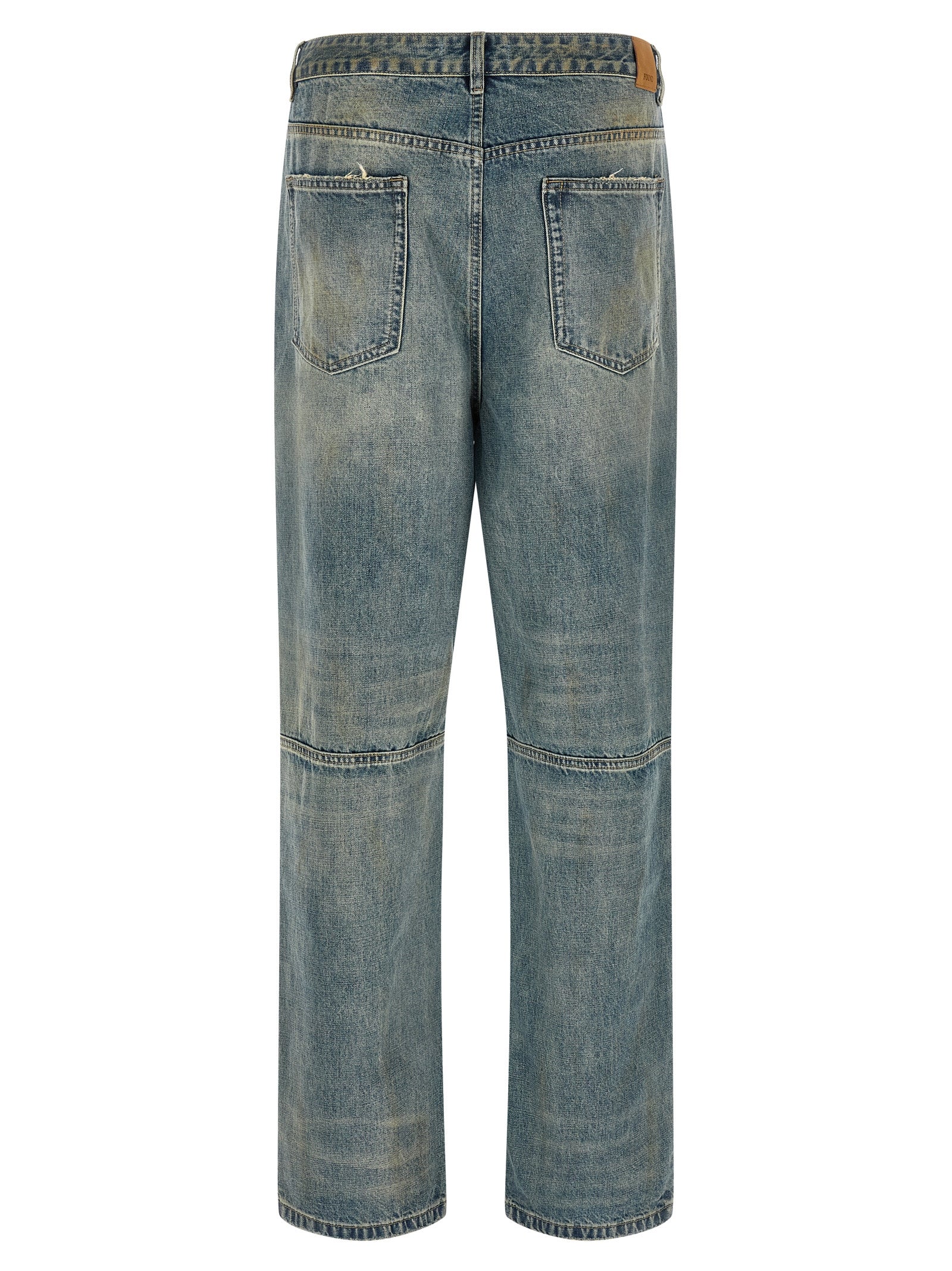 Jeans by FOUND for men in denim cotton blue presents a refined pantology silhouette, artfully defined by a refined pantology straight-leg & wide, long, and a sophisticated .