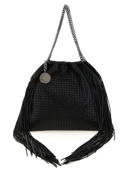 Medium Shoulder Bag by Stella McCartney for women in polyamide black & signature features an effortlessly chic silhouette with a secure magnetic, ample , and versatile shoulder-strap & handle for effortlessly chic everyday luxury.