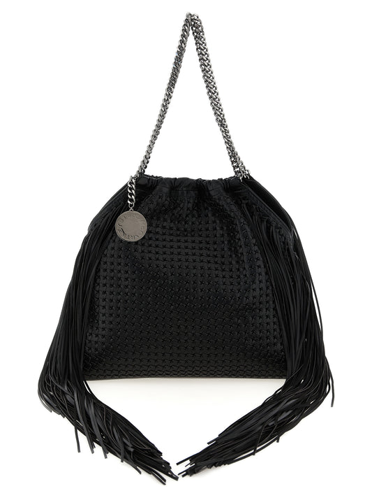 Medium Shoulder Bag by Stella McCartney for women in polyamide black & signature features an effortlessly chic silhouette with a secure magnetic, ample , and versatile shoulder-strap & handle for effortlessly chic everyday luxury.