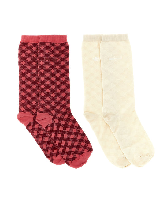 Adidas Originals Unisex Stretch Poly Cotton Socks - Multicolor Patterned Jacquard