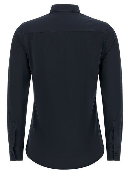 XACUS Women's Long-Sleeve Stretch Polyamide Blouse - Blue