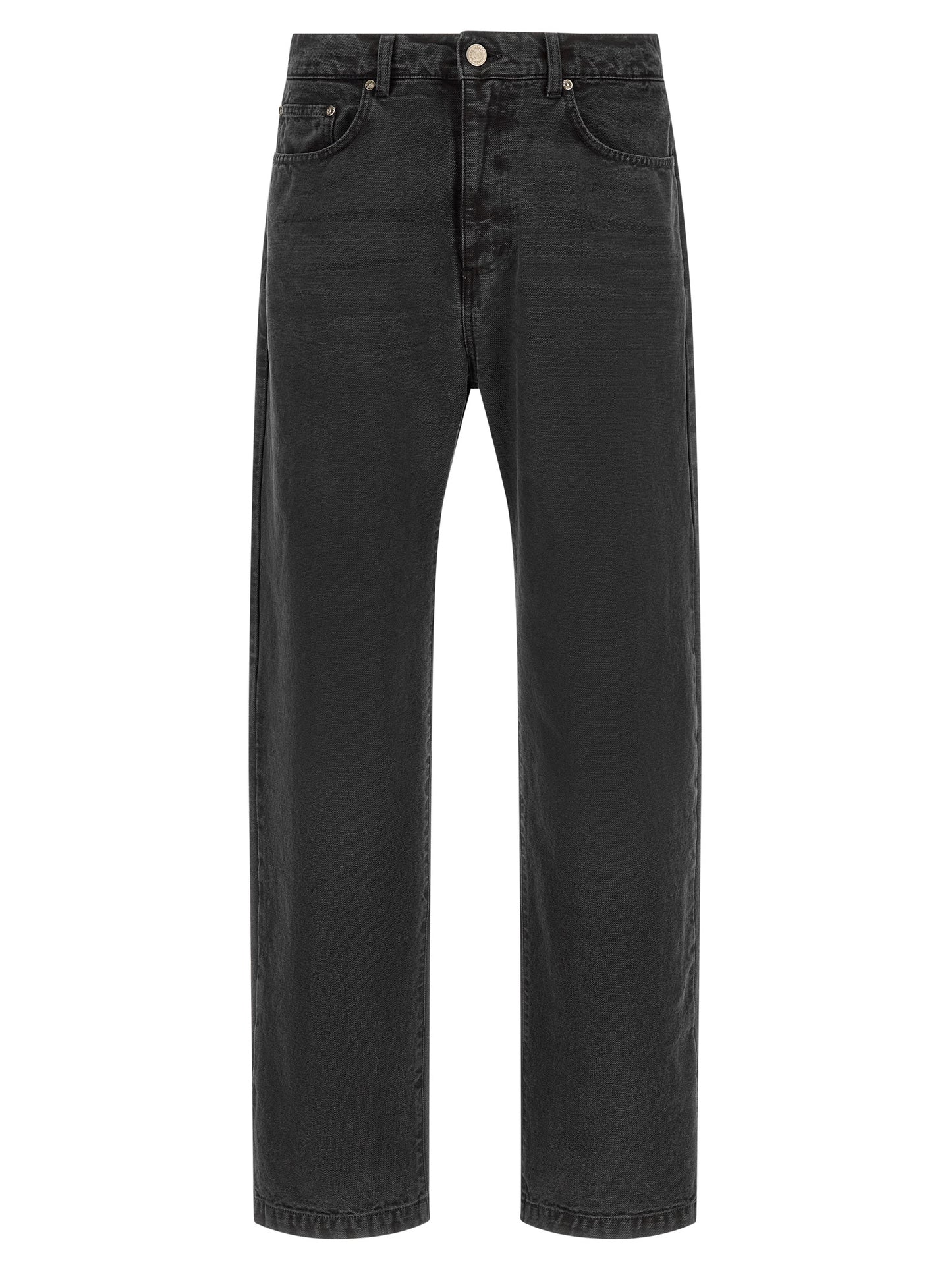 Jeans by MFPEN for men in organic cotton denim gray features an refined tailoring silhouette, showcasing a premium straight-leg & wide with a and long cut for a refined tailoring look.