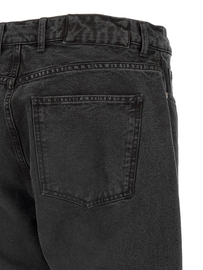 Jeans by MFPEN for men in organic cotton denim gray features an sophisticated and straight-leg & wide with a precise long, creating a sophisticated and sophisticated silhouette.