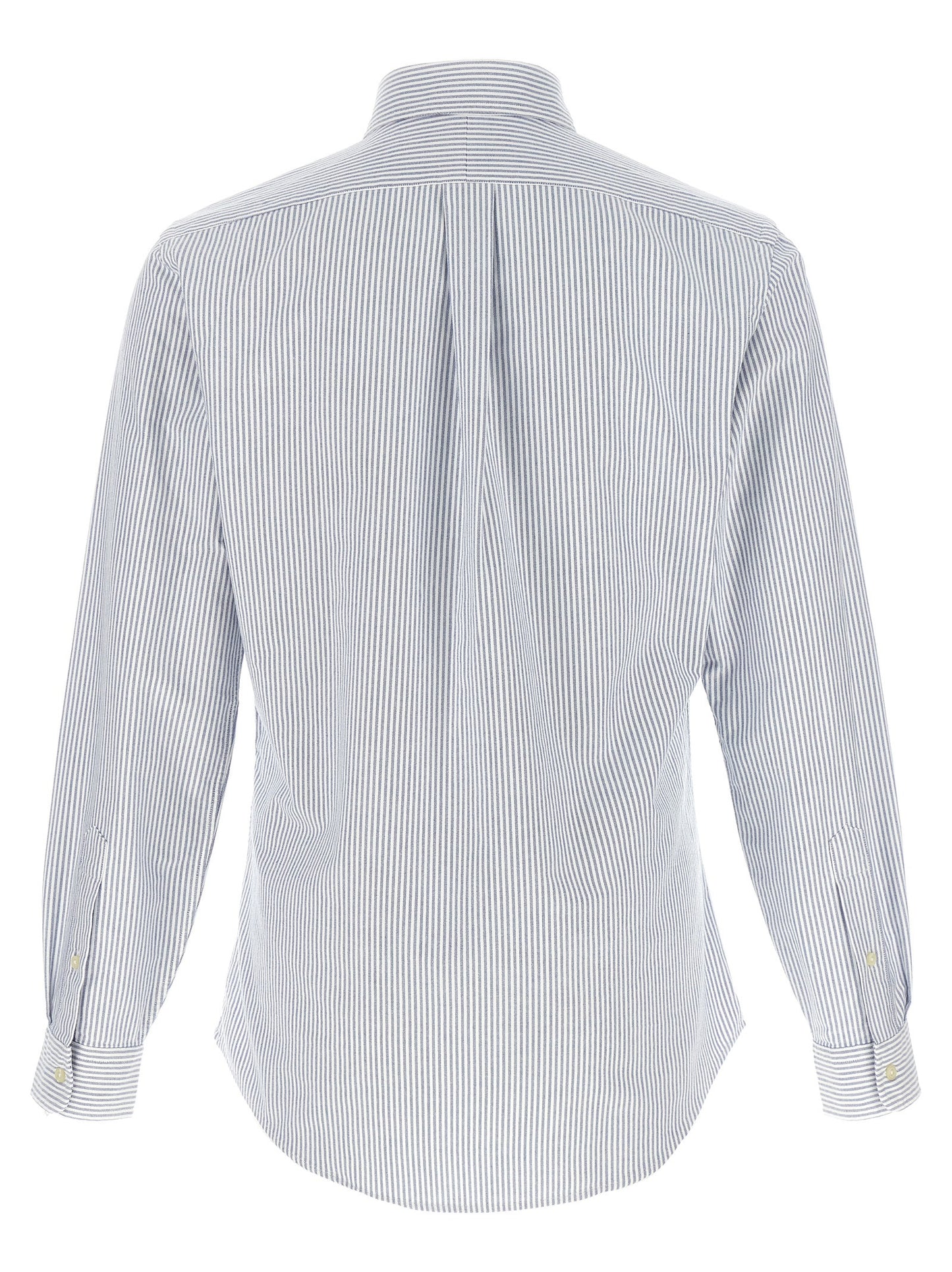Shirt by Polo Ralph Lauren for men in cotton light-blue, patterned, signature & striped presents a discerning silhouette, showcasing a sophisticated and for a truly discerning finish.