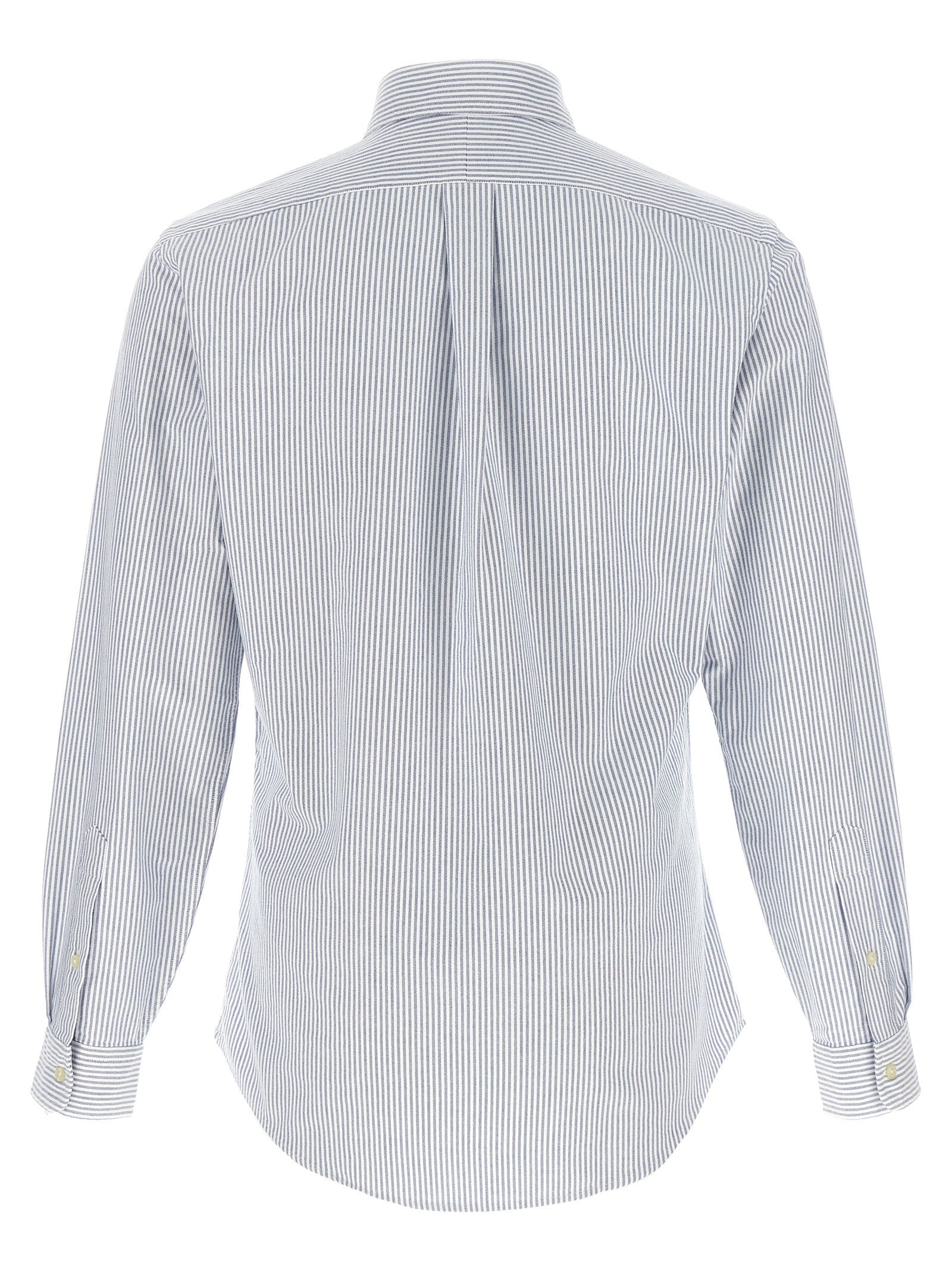 Shirt by Polo Ralph Lauren for men in cotton light-blue, patterned, signature & striped presents a discerning silhouette, showcasing a sophisticated and for a truly discerning finish.