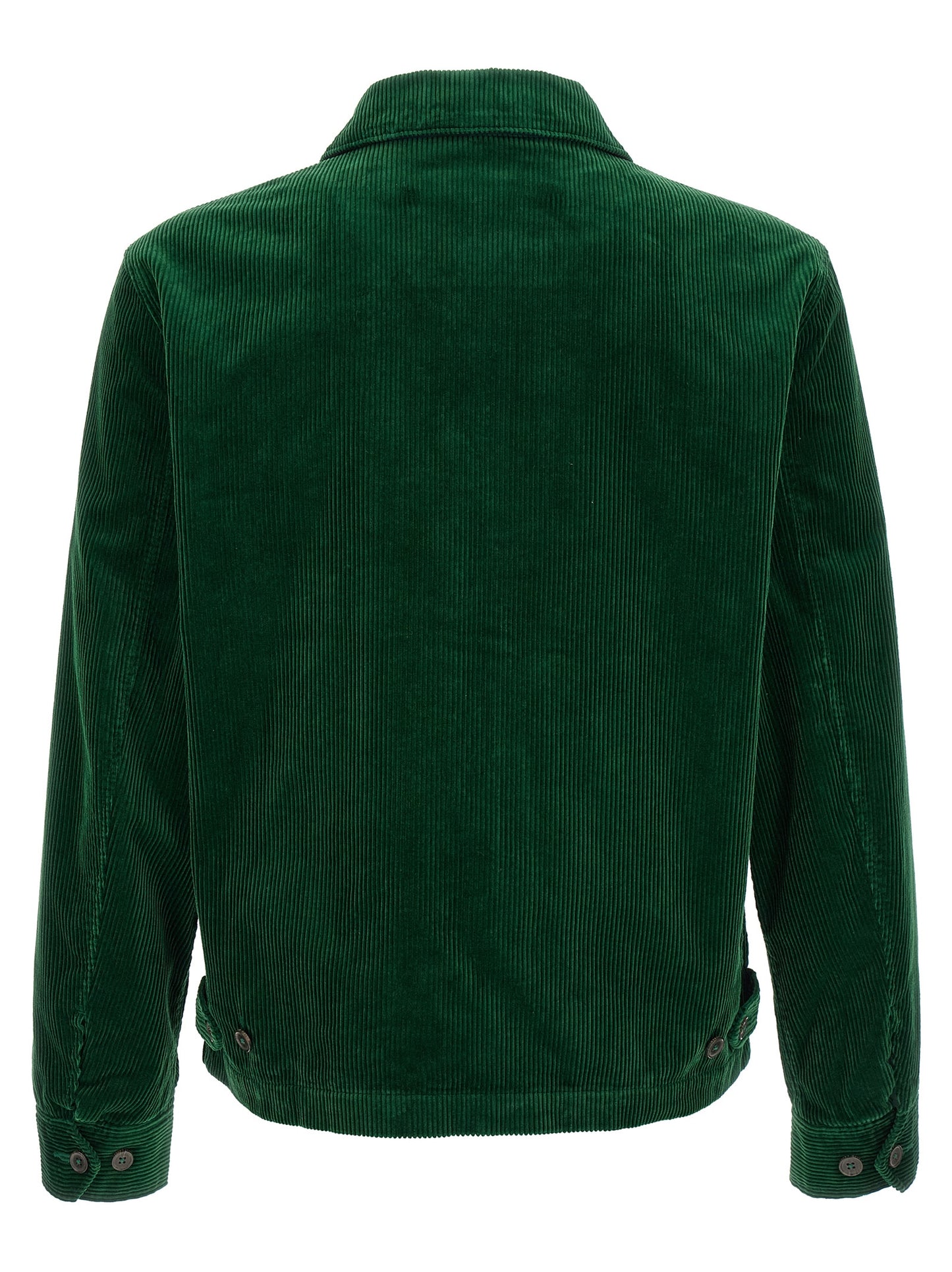This Jacket by Polo Ralph Lauren for men in cotton corduroy twill bicolour & green showcases a magnificent silhouette, meticulously crafted with a distinctive shirt-collar neckline and functional for a magnificent finish.