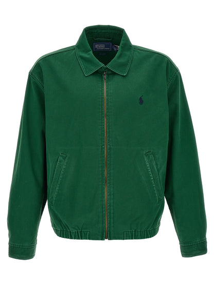 Jacket by Polo Ralph Lauren for men in cotton twill bicolour & green showcases a enveloping silhouette, artfully detailed with a enveloping shirt-collar neckline and premium for a truly enveloping finish.