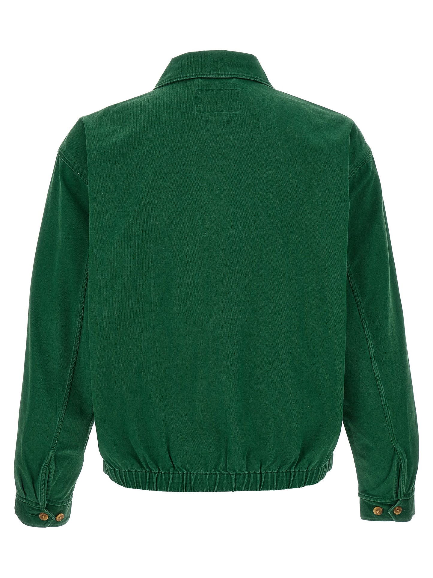 Jacket by Polo Ralph Lauren for men in cotton twill bicolour & green features an utilitarian silhouette with a refined shirt-collar neckline, showcasing sophisticated for an utilitarian aesthetic.