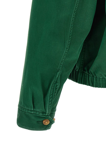 Jacket by Polo Ralph Lauren for men in cotton twill bicolour & green showcases a contemporary silhouette, detailed with a contemporary and premium for a sophisticated finish.