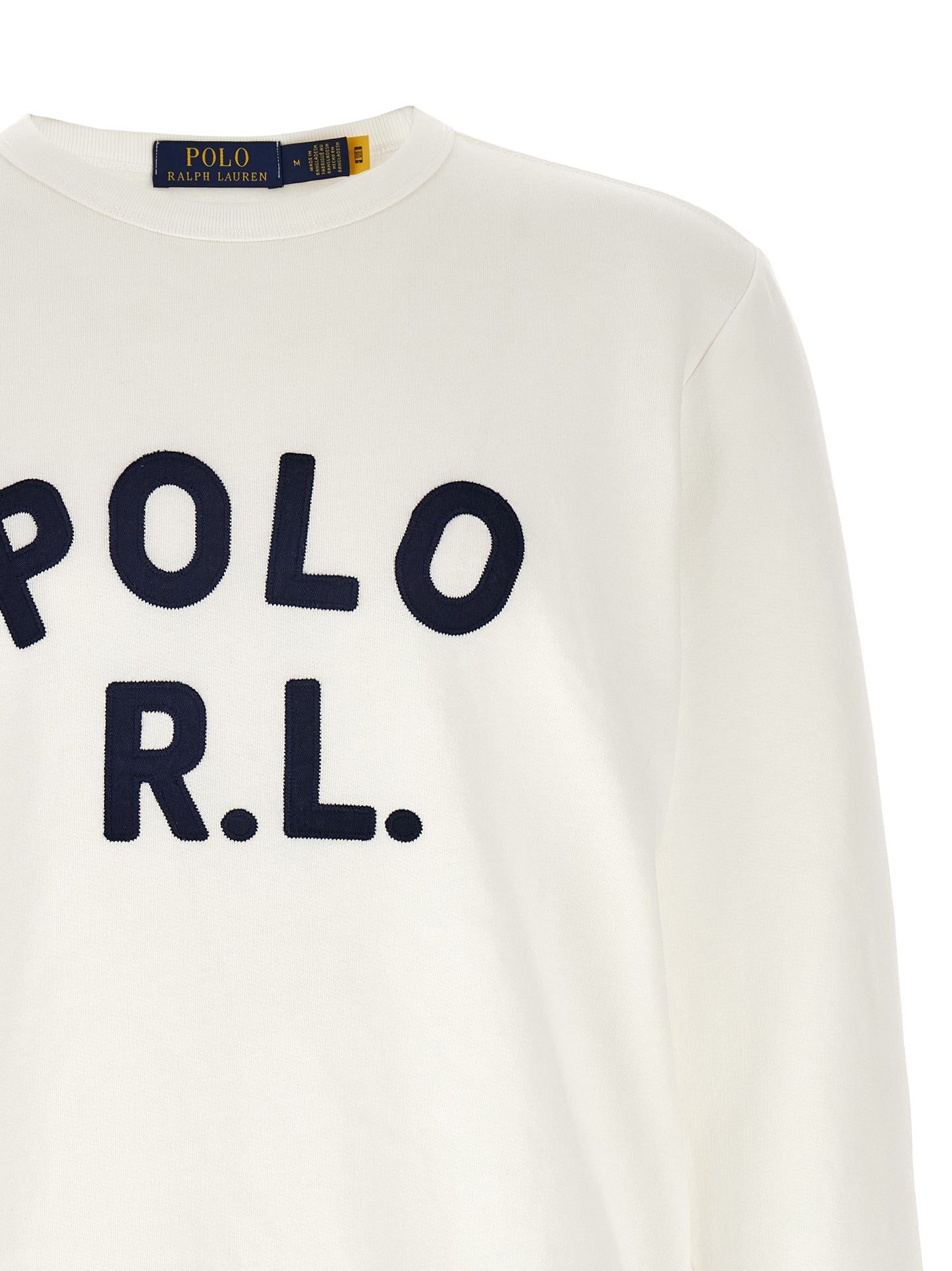 Sweatshirt by Polo Ralph Lauren for men in cotton polyester blue features an provocated silhouette, detailed with a provocated and a refined crew neckline for a sophisticated aesthetic.