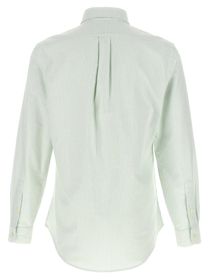 Blouse by Polo Ralph Lauren for men in cotton bicolour, green, patterned & striped features an polished silhouette, showcasing a sophisticated button-down-collar neckline and detail for a truly polished finish.