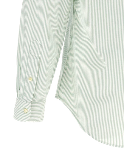 Blouse by Polo Ralph Lauren for men in cotton bicolour, green, patterned & striped showcases a sleek silhouette, elegantly detailed with a sleek and for a sleek finish.