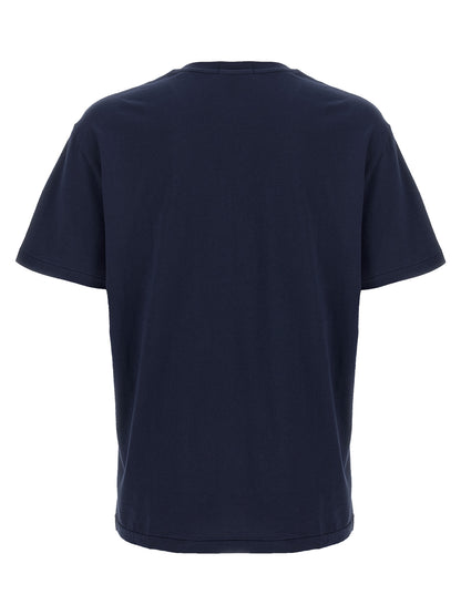 Polo Shirt by Polo Ralph Lauren for men in cotton blue presents a sleek silhouette, featuring a refined crew neckline and for a sleek finish.