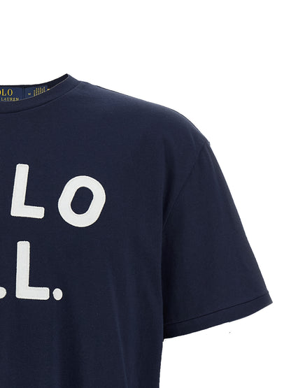 Polo Shirt by Polo Ralph Lauren for men in cotton blue showcases a enviable silhouette, featuring a refined crew neckline and for a enviable finish.