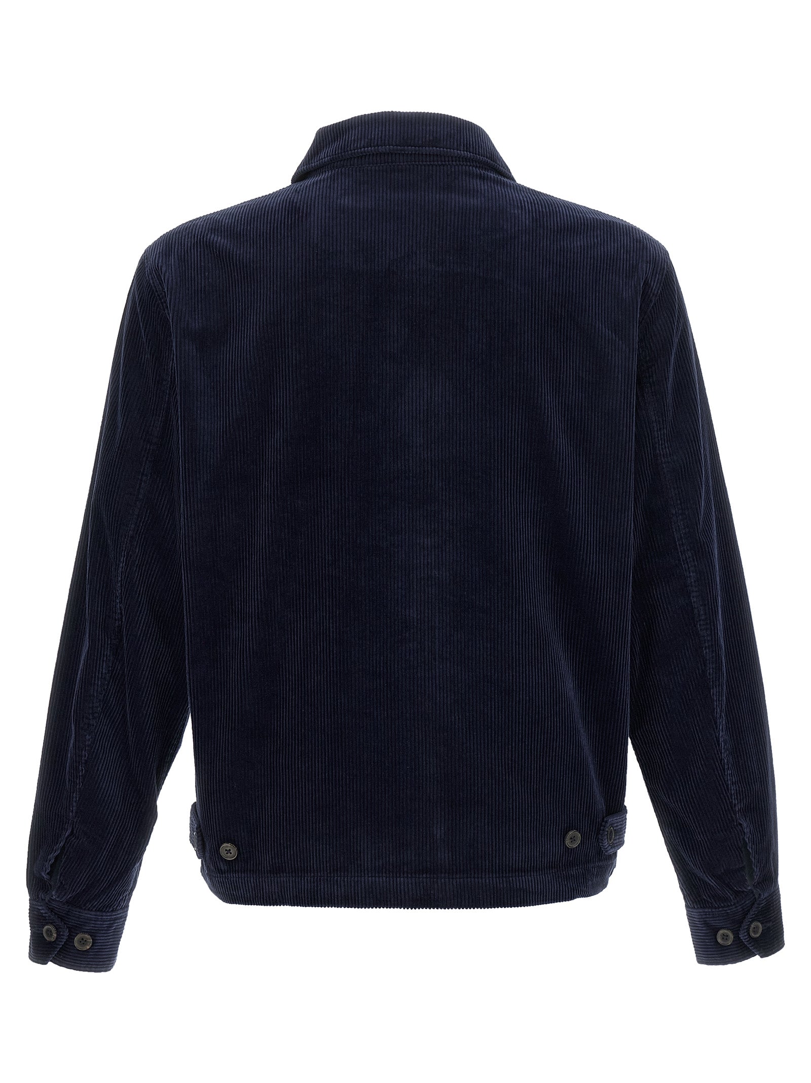 Overcoat by Polo Ralph Lauren for men in cotton corduroy twill blue features a cosy chic silhouette, artfully detailed with a sophisticated shirt-collar neckline and premium for a cosy chic finish.