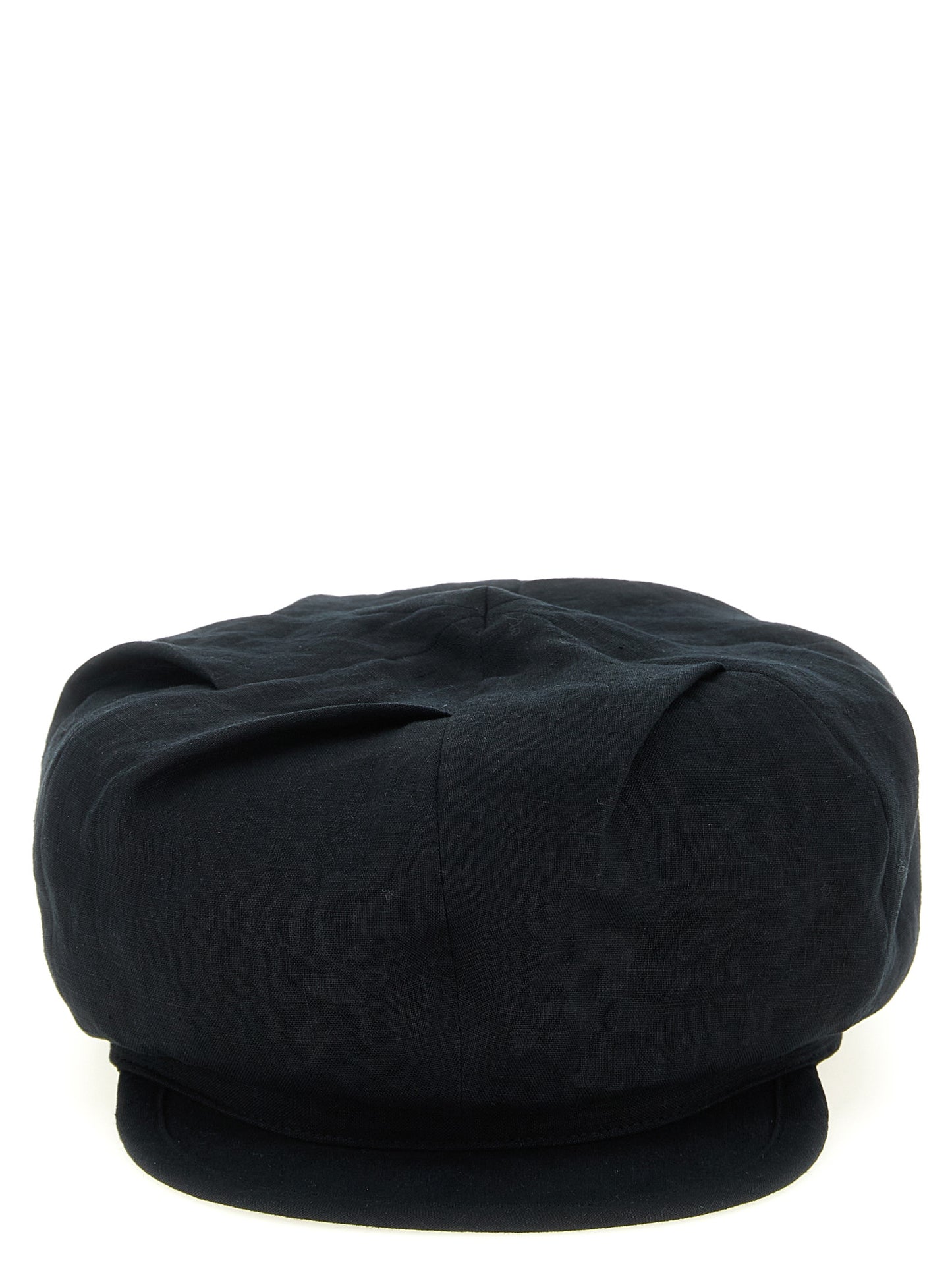 Hat by Yohji Yamamoto for men in linen black presents a refined silhouette from the Linen Hat collection, showcasing a refined design that defines modern luxury.