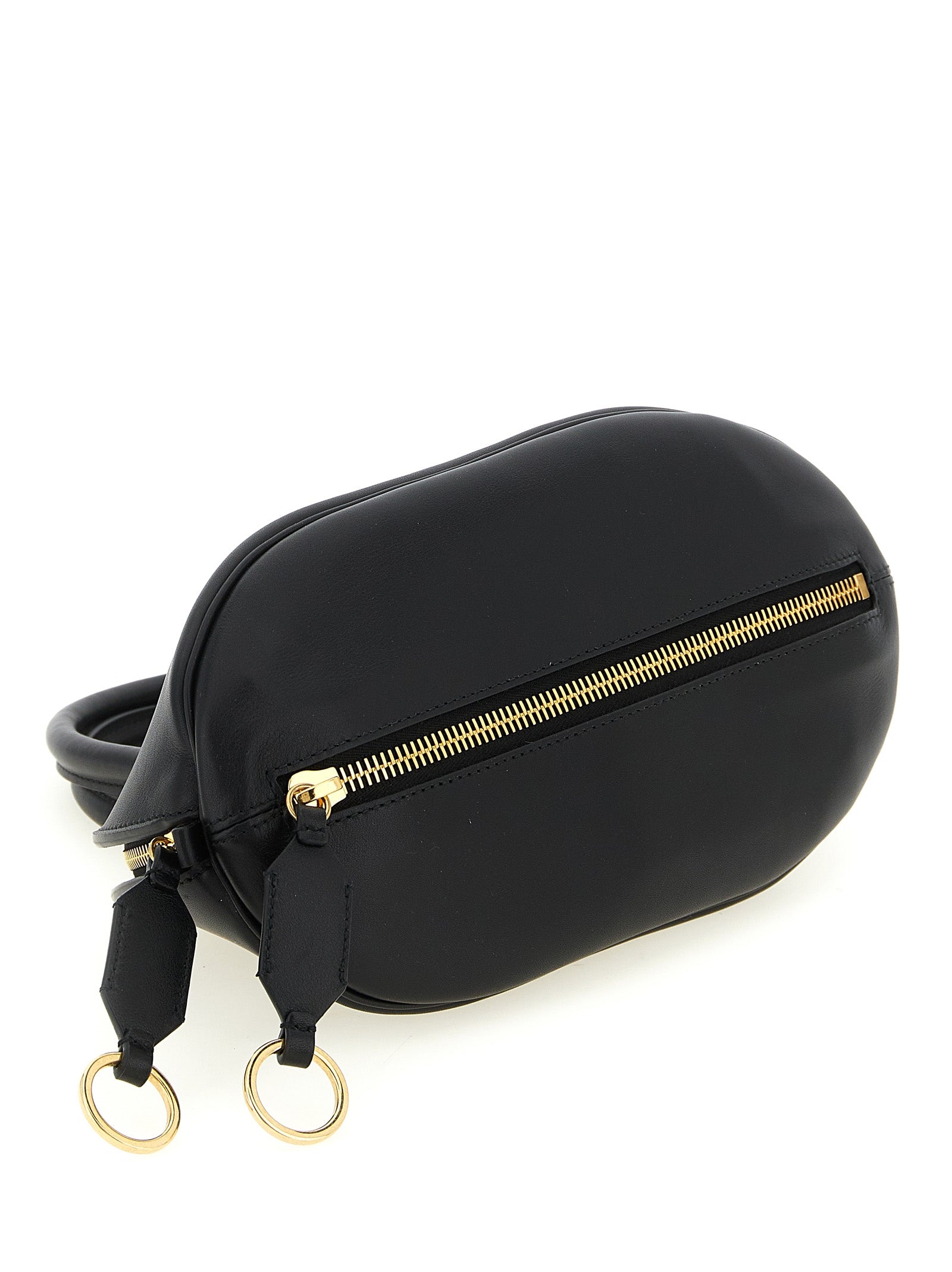 Mini Bowling Handbag by Balenciaga for women in calfskin leather black presents a ornamental silhouette, showcasing a secure zipper, ample , and versatile shoulder-strap & adjustable-strap for a ornamental finish.