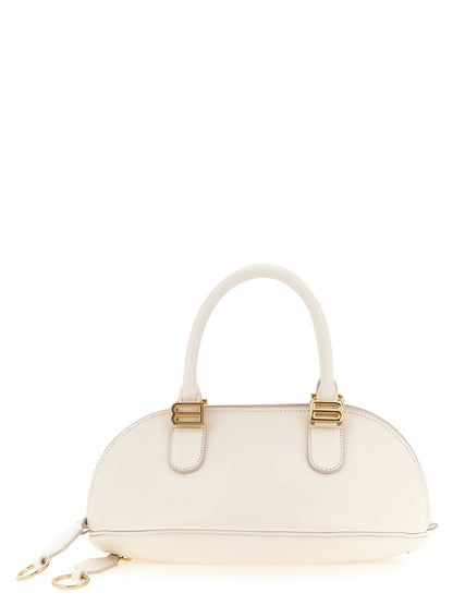 Mini Handbag by Balenciaga for women in calfskin leather white features an refined silhouette, showcasing a secure zipper, ample , and versatile shoulder-strap, adjustable-strap & handle for a sophisticated refined aesthetic.