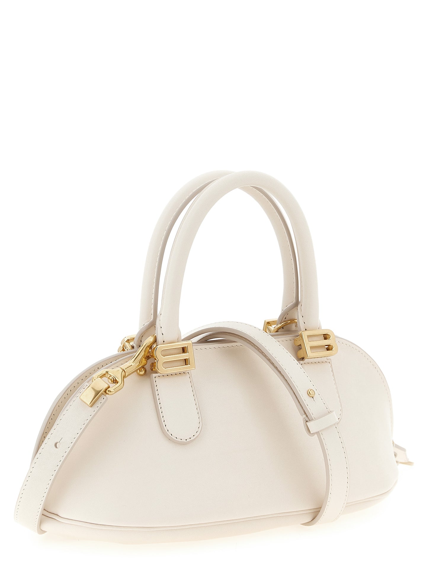 Mini Handbag by Balenciaga for women in calfskin leather white features a contemporary silhouette, showcasing a secure zipper, ample , and contemporary shoulder-strap, adjustable-strap & handle for a sophisticated look.
