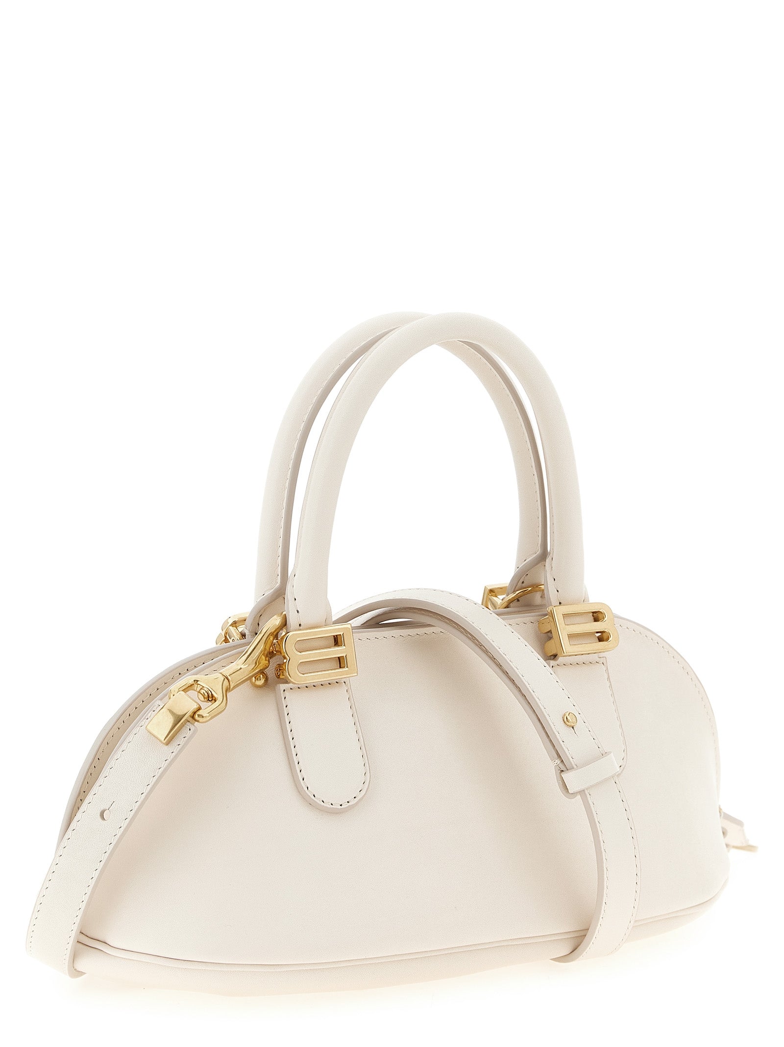 Mini Handbag by Balenciaga for women in calfskin leather white features a contemporary silhouette, showcasing a secure zipper, ample , and contemporary shoulder-strap, adjustable-strap & handle for a sophisticated look.