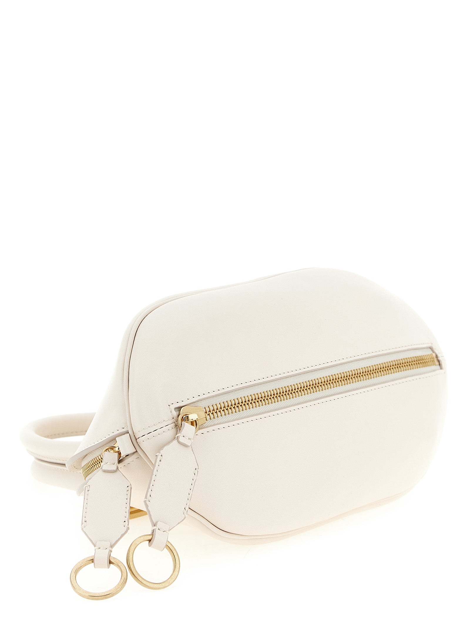 Mini Handbag by Balenciaga for women in calfskin leather white features a signature silhouette, showcasing a secure zipper and signature with versatile shoulder-strap, adjustable-strap & handle for a sophisticated look.