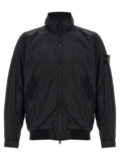 Stone Island Men's Lightweight Nylon & Resin Overcoat - Black Signature