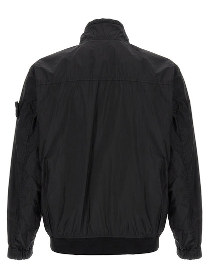 Stone Island Men's Lightweight Nylon & Resin Overcoat - Black Signature
