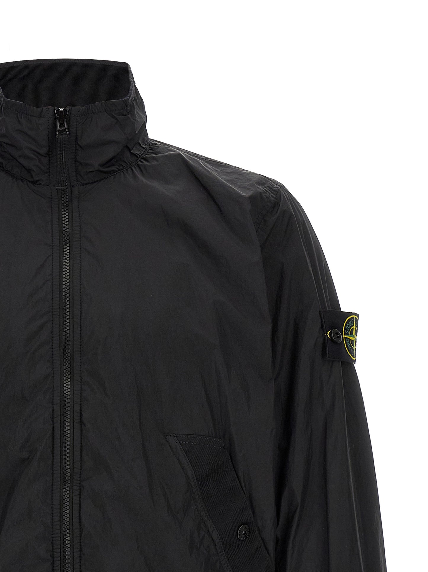 Stone Island Men's Lightweight Nylon & Resin Overcoat - Black Signature