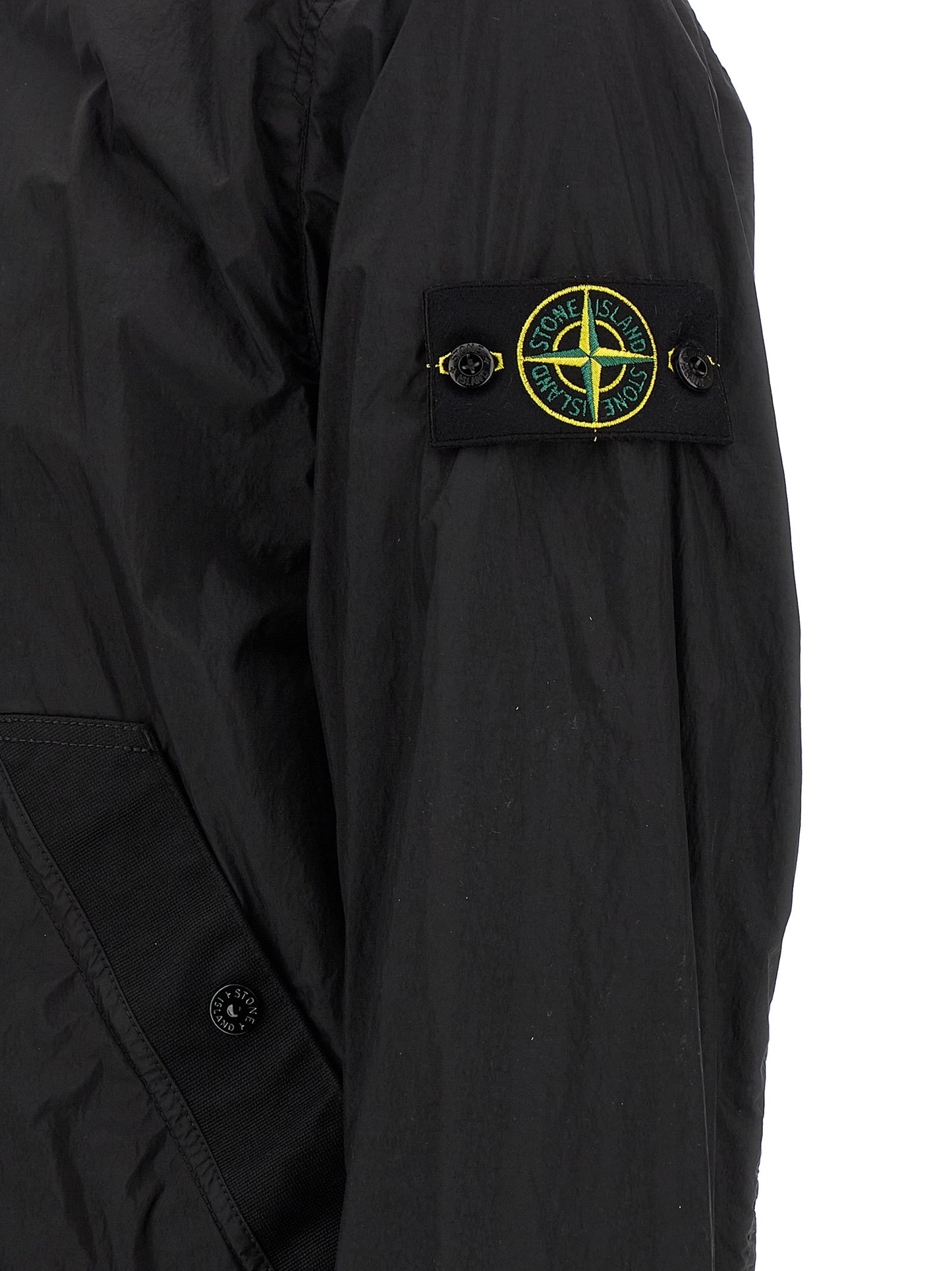 Stone Island Men's Lightweight Nylon & Resin Overcoat - Black Signature