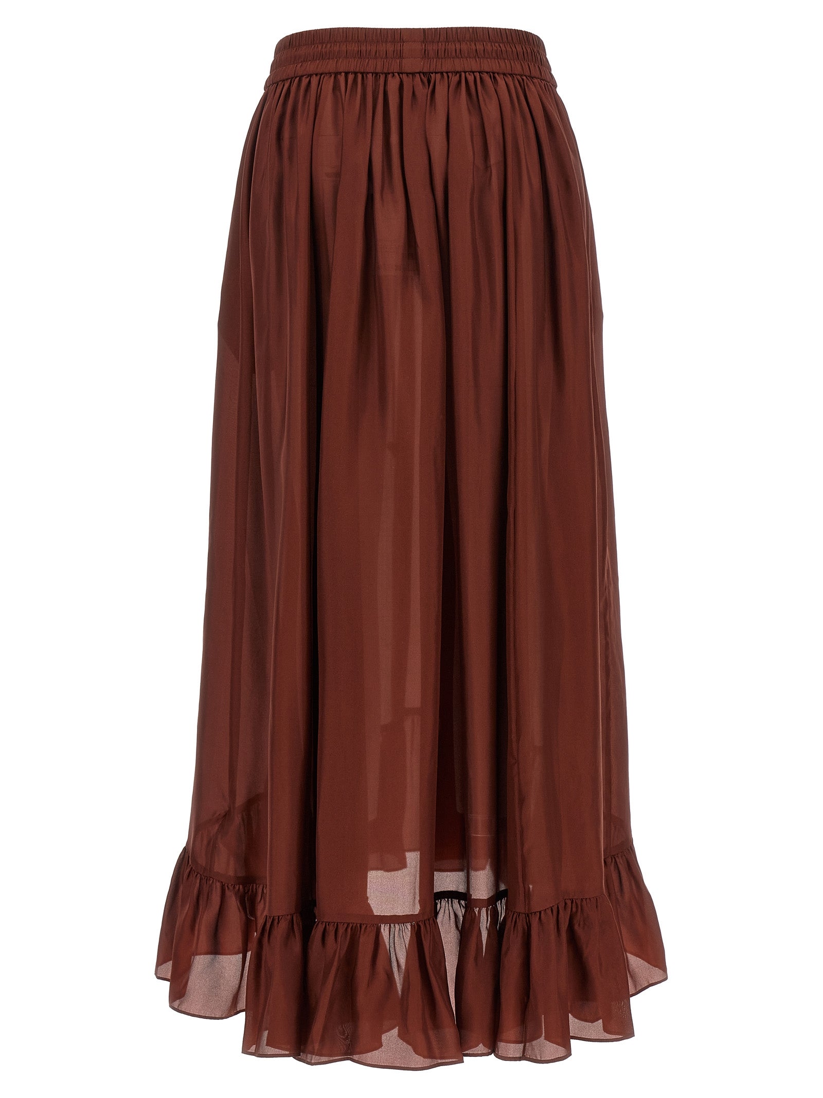 Skirt by Zimmermann for women in silk bordeaux features a sublime silhouette, showcasing the sublime design of the Women's Silk Mini Skirt in a sophisticated mini.