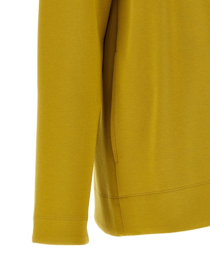Sweatshirt Hoodie by S Max Mara for women in stretch polyester cotton bicolour & yellow features an dramatic silhouette, showcasing a sophisticated and dramatic for a refined, modern aesthetic.