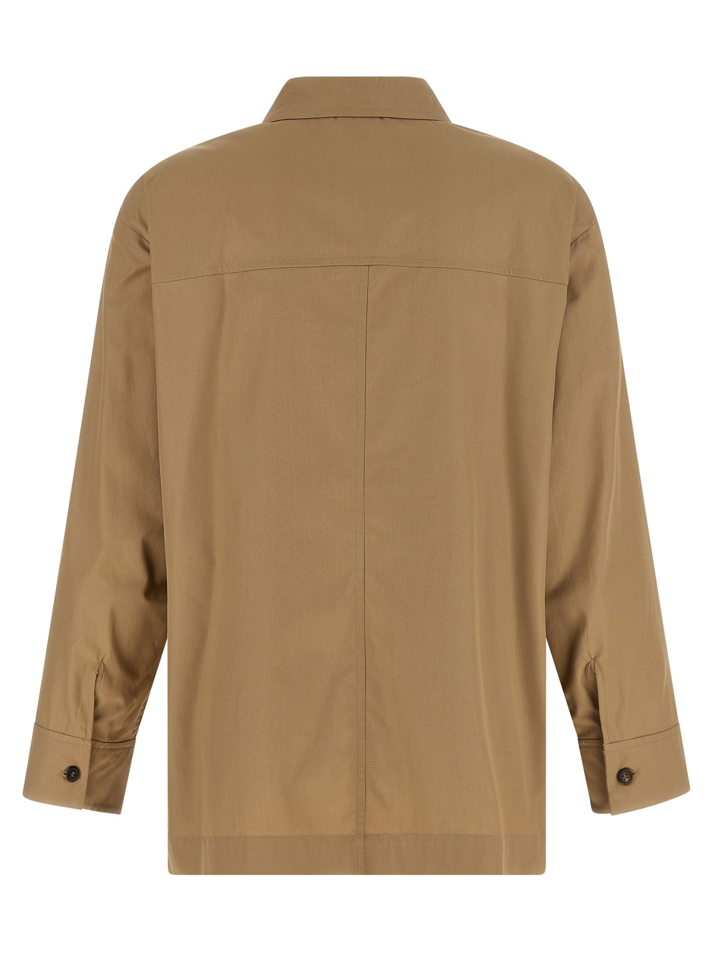 S Max Mara Women's Relaxed Fit Long-Sleeve Cotton Blouse - Beige Horn