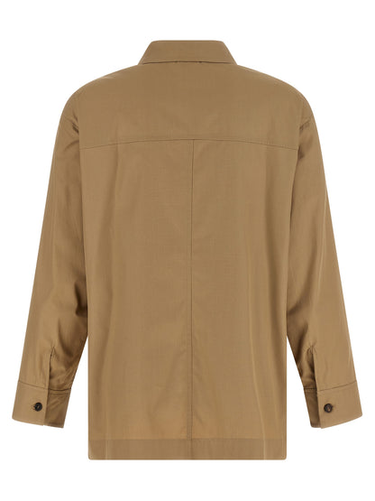 S Max Mara Women's Relaxed Fit Long-Sleeve Cotton Blouse - Beige Horn