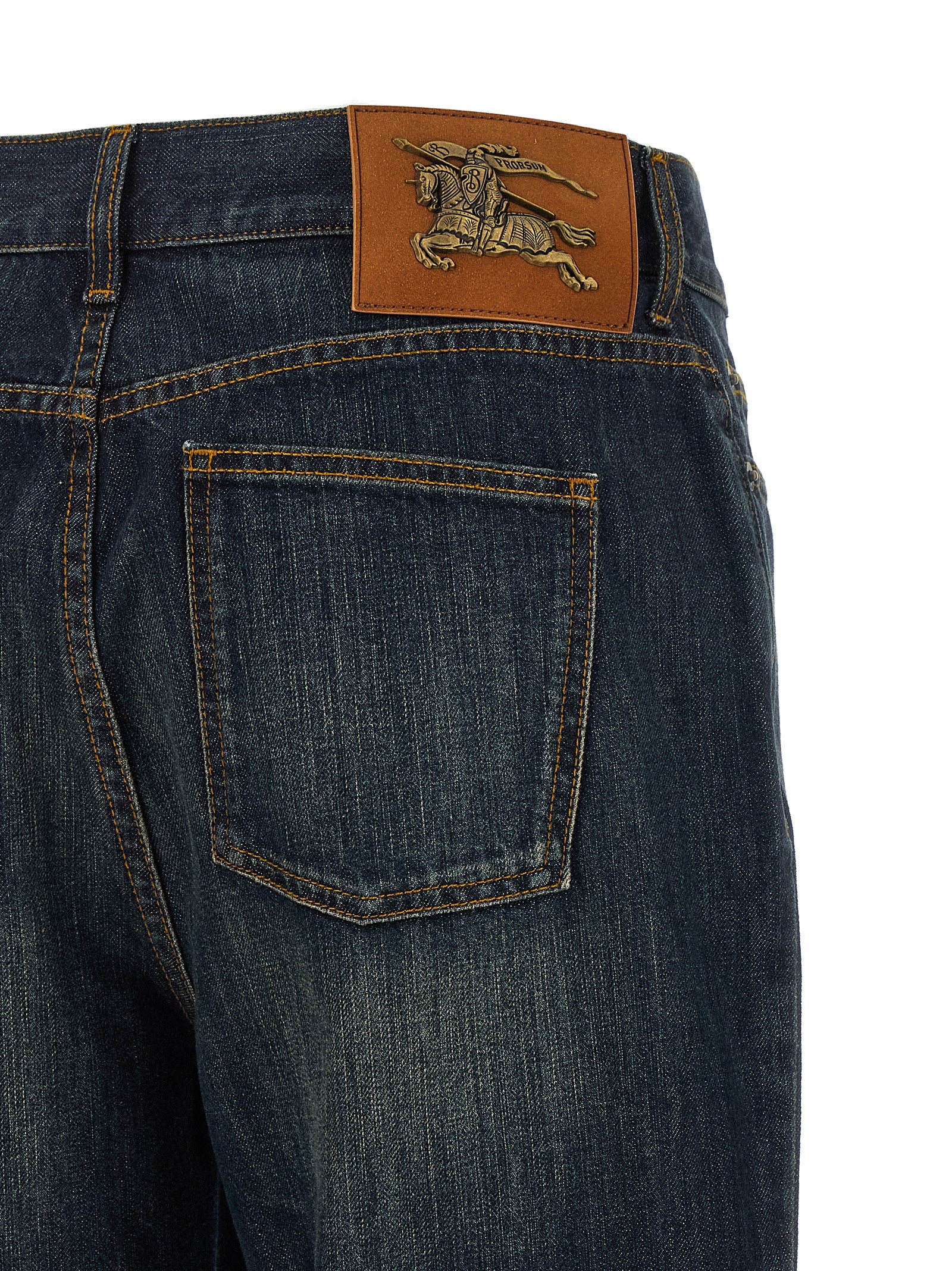 Jeans by Burberry for women in denim cotton blue features a refined silhouette with a refined flared, defined by a high rise and a refined long for a refined finish.