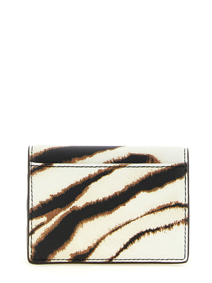Cardholder Card Case by Ganni for women in poly cotton & leather multicolor, zebra & print features a polished Bou Poly Cotton & Leather Cardholder Card Case design with polished card-organization eco-friendly.